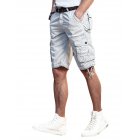 Men's Europe and America Casual Short Overalls Pure Cotton Straight Half Pant