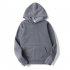 Men s Hoodie Autumn and Winter Loose Long sleeve Velvet Solid Color Pullover Hooded Sweater gray XL