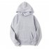 Men s Hoodie Autumn and Winter Loose Long sleeve Velvet Solid Color Pullover Hooded Sweater gray XL