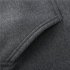 Men s Hoodie Autumn and Winter Loose Long sleeve Velvet Solid Color Pullover Hooded Sweater Dark gray M