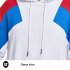 Men s Hoodies Color Matching Solid Color Crew neck Pullover Hooded Sweater White  L