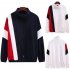 Men s Jacket Autumn and Winter Three color Splicing Casual Sports Coat white L