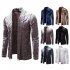 Men s Jacket Basic Fit Type Long sleeve Lapel Mid length Cardigan Light gray  M