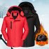 Men s Jackets Autumn and Winter Thick Waterproof Windproof Warm Mountaineering Ski Clothes black XL