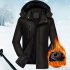 Men s Jackets Autumn and Winter Thick Waterproof Windproof Warm Mountaineering Ski Clothes black 3XL