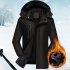 Men s Jackets Autumn and Winter Thick Waterproof Windproof Warm Mountaineering Ski Clothes black 5XL