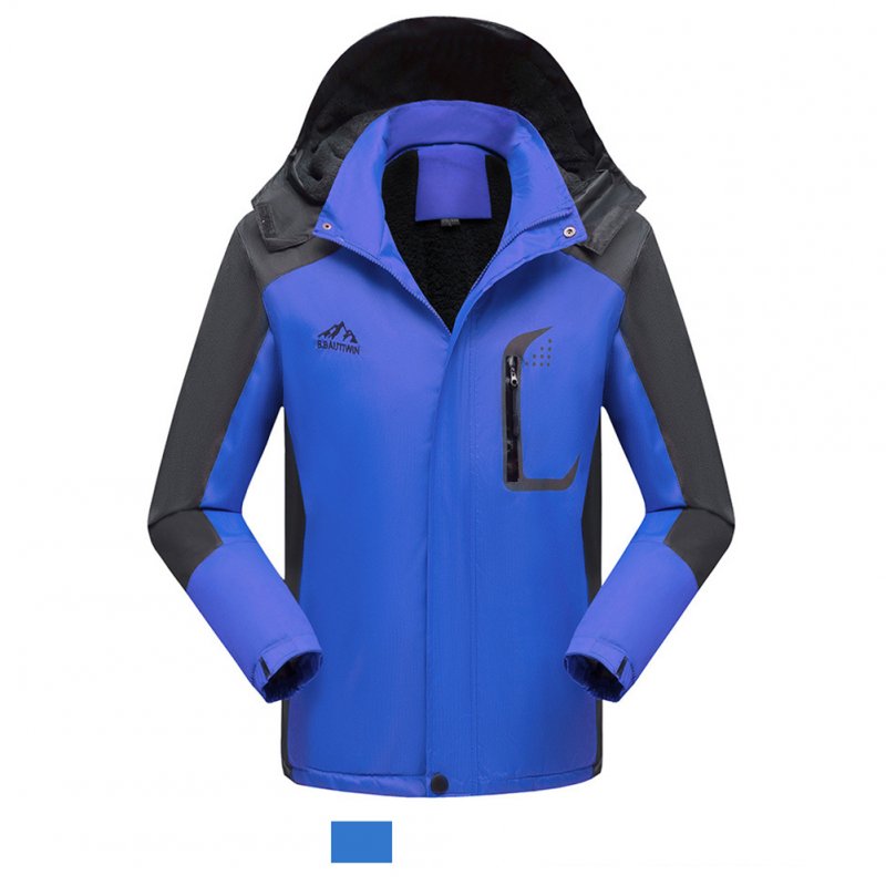 Men's Jackets Winter Thickening Windproof and Warm Outdoor Mountaineering Clothing  blue_XL