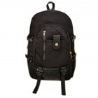 Men s Multi Pockets Outdoor Hiking Canvas Backpack Casual Travelling Bag High capacity Satchel Schoolbag