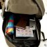 Men s Multi Pockets Outdoor Hiking Canvas Backpack Casual Travelling Bag High capacity Satchel Schoolbag