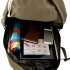Men s Multi Pockets Outdoor Hiking Canvas Backpack Casual Travelling Bag High capacity Satchel Schoolbag