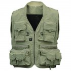 Men s Multifunction Pockets Travels Sports Fishing Vest Outdoor Vest L Khaki5E 65