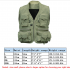 Men s Multifunction Pockets Travels Sports Fishing Vest Outdoor Vest L Khaki5E 65