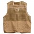 Men s Outdoor Sports Photography Fishing Multi Pocket Zipper Casual Loose Mesh Vest Khaki
