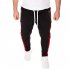 Men s Pants Loose Casual Stitching Beam Feet Sports Trousers Black  S