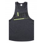 Men's Printed Training Vest Round Neck Soft Breathable Loose Tank Tops