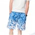 Men s Quick Drying Surfing Beach Shorts Printing Drawstring Short Loose Thin Knee length Pants Royal blue XXL