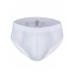Men s Sexy Close fitting Mid rised Boxer Brief White