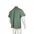 Men s Short Sleeve Shirt Casual Top Loose Solid Color Lapel Shirt Tops Summer Beach Shirt light blue M