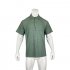 Men s Short Sleeve Shirt Casual Top Loose Solid Color Lapel Shirt Tops Summer Beach Shirt light blue M