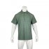 Men s Short Sleeve Shirt Casual Top Loose Solid Color Lapel Shirt Tops Summer Beach Shirt green XXXL