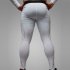 Men s Sports Pants Quick drying Tight Sweat wicking Sports Trousers White  M