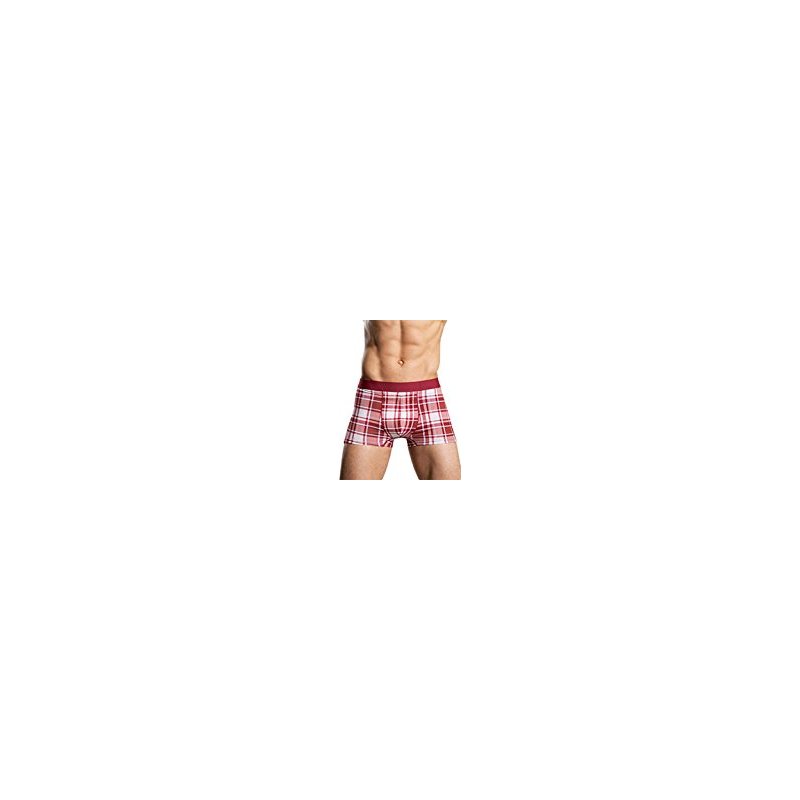 Men's Stretch Cotton Enlargement U Convex Boxers Red Size S