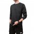 Men s Sweatshirt Round Neck Long sleeved Solid Color Bottoming Shirt Carbon M