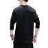 Men s T shirt Autumn Long sleeve Thin Type Loose Bottoming Shirt  black 3XL