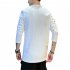 Men s T shirt Autumn Long sleeve Thin Type Loose Bottoming Shirt  white L