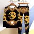 Men s T shirt Dragon Pattern Round Neck Casual Long sleeved Shirt Chinese Dragon Long Sleeve Set M