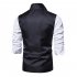 Men s Vest Autumn and Winter Casual Multi pocket Solid Color Vest Blue XL