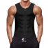 Men s Vest Casual Half opening Seamless Fitness Zipper Vest Black  M
