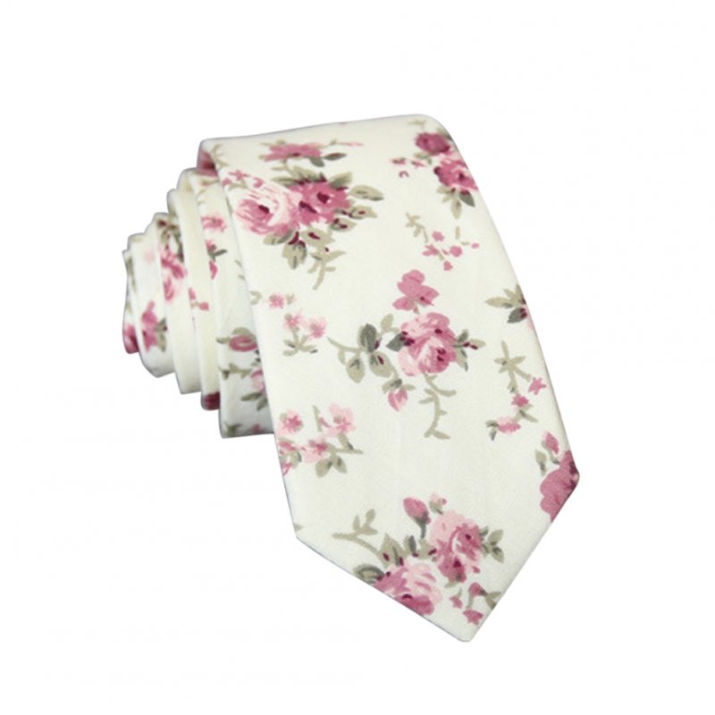 Men's Wedding Tie Floral Cotton Necktie Birthday Gifts for Man Wedding Party Business Cotton printing-051