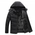 Men s and Women s Cotton Coat Winter Slim fitting Cotton Jacket Black plus velvet XL