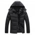 Men s and Women s Cotton Coat Winter Slim fitting Cotton Jacket Black plus velvet 4xl