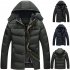 Men s and Women s Cotton Coat Winter Slim fitting Cotton Jacket Black plus velvet 4xl