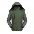 Men s and Women s Jackets Winter Velvet Thickening Windproof and Rainproof Mountaineering Clothes olive Green XXXL