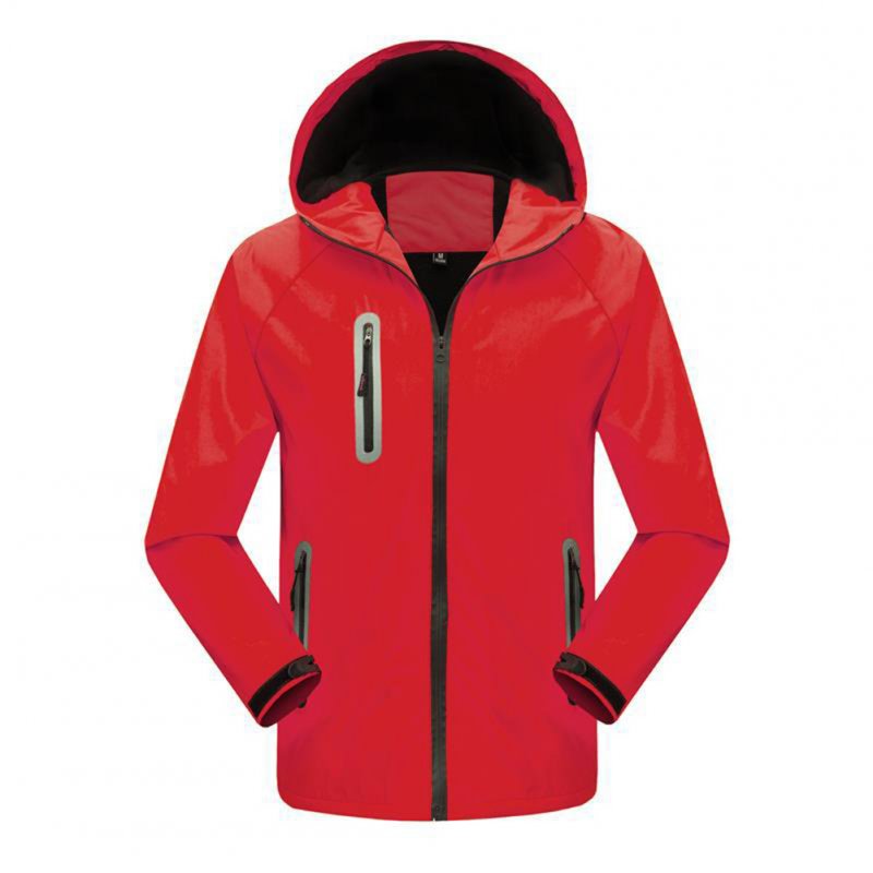 Men's and Women's Jackets Autumn and Winter Outdoor Reflective Waterproof and Breathable  Jackets red_XXL