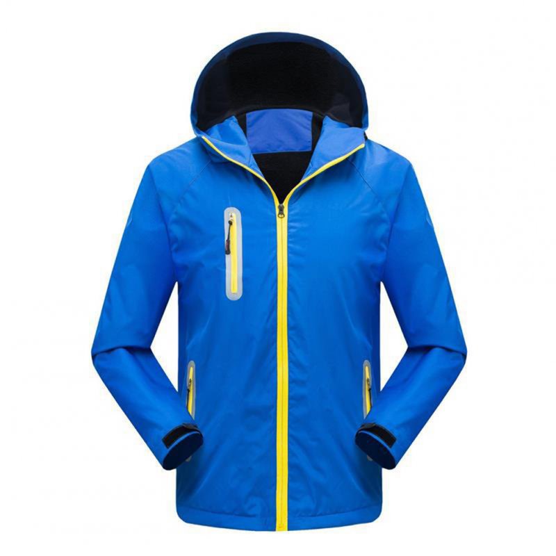Men's and Women's Jackets Autumn and Winter Outdoor Reflective Waterproof and Breathable  Jackets blue_xxxxl
