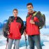 Men s and Women s Jackets Winter Windproof and Rainproof Thickening Outdoor Mountaineering Clothes Reflective strip red XL