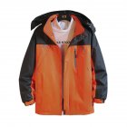 Men s and Women s Jackets Winter Windproof and Rainproof Thickening Outdoor Mountaineering Clothes Reflective orange XL