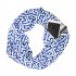 Men s and Women s Scarf Printed Storage Zipper Pockets Scarves blue Above 175cm