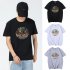 Men s and Women s T shirt Short sleeve Summer Retro Style Loose Letter Printing Casual Top White  XL