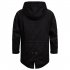 Men s jacket Long sleeve solid color outdoor  FitType hooded jacket  Black  L