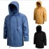 Men s jacket Long sleeve solid color outdoor  FitType hooded jacket  Blue  XXL