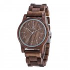 Mens Classic Casual Natural Wood Watch Quartz Wooden Band Gift Giving Wrist Watch Zebrawood   Black Walnut