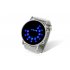 Mens all metal Japanese Style LED watch with blue LEDs  and metal strap  The minimalistic design is perfect for every occasion  