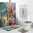 Mermaid Tail Shower  Curtain Washable Waterproof Bathroom Hanging Curtain Decor yul 1836 Mermaid 2 150 180cm