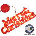 Merry Christmas LED Letter Tag Light Super Bright Battery Powered Modern Fashion Hanging Lights For Home Decor red