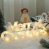 Merry Christmas Led Letter Hanging Tag Light for Christmas New Year Home Doors Windows Walls Decor Warm White